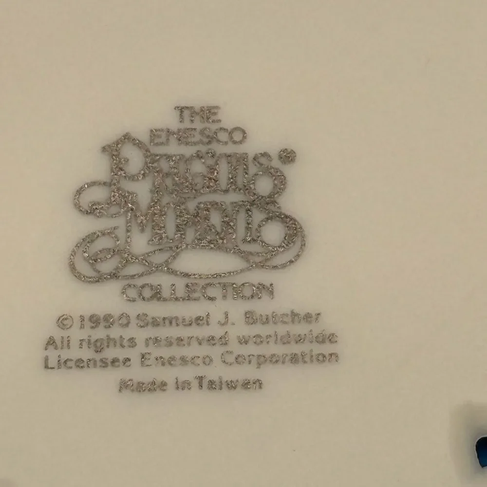 Vtg Precious Moments Bisque Porcelain Star Christmas Ornaments-3-Religious - Picture 4 of 12